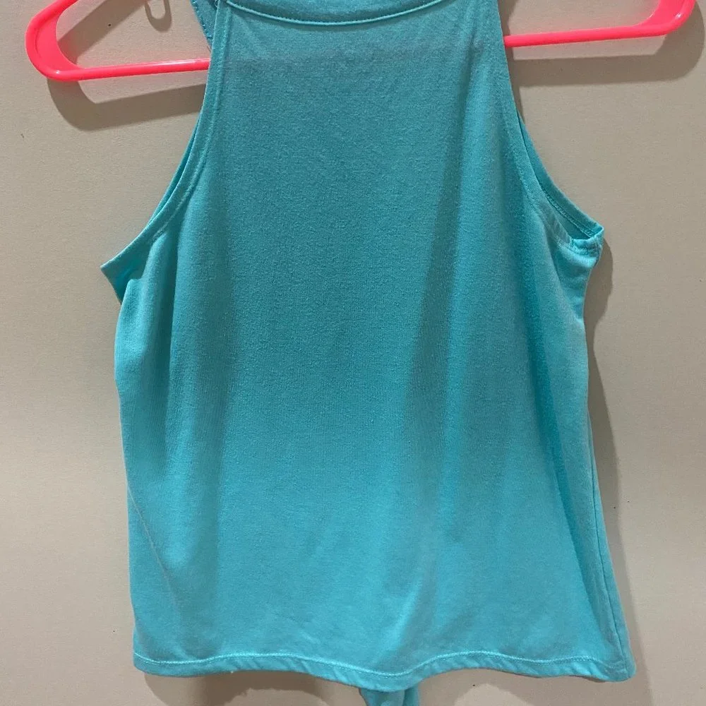 Justice mermaid theme aqua tank top sz 14